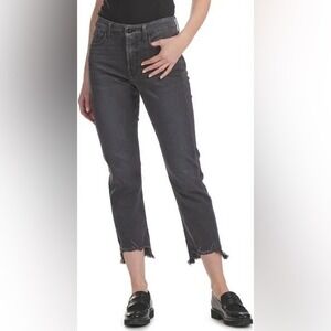 Jen 7 Ankle Straight Jeans 18 High Rise Step Hem NWOT
